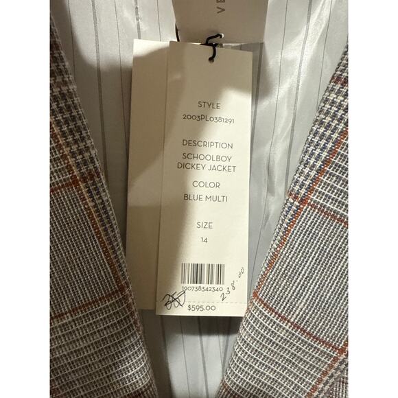 Veronica Beard Schoolboy Dickey Blazer Size 14 New with Tags - Picture 10 of 10